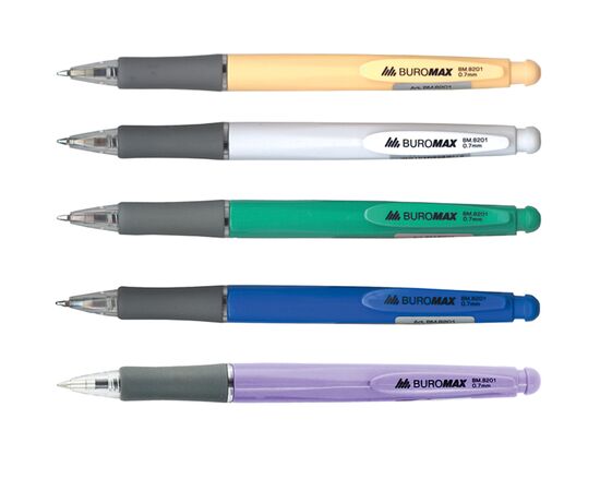 Ручка шариковая Buromax retractable JOBMAX, 0.7 мм (BM.8201), изображение 2