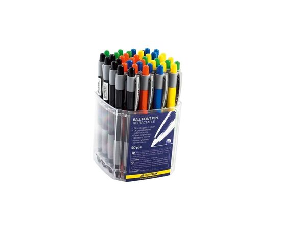 Ручка шариковая Buromax retractable JOBMAX, 0.7 мм (BM.8202), изображение 2