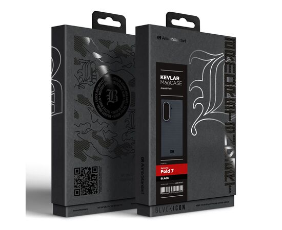 Чохол до мобільного телефона Armorstandart BlackIcon Aramid Plain MagCase Samsung Fold 7 Black (ARM90167), зображення 4