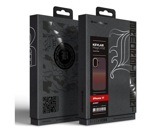 Чохол до мобільного телефона Armorstandart BlackIcon Kevlar MagCase Apple iPhone 17 Sunset (ARM90153), зображення 2