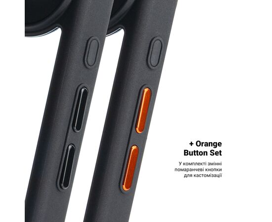 Чохол до мобільного телефона Armorstandart Unit MagCase Apple iPhone 17 Air Black + Orange Button Set (ARM90582), зображення 5