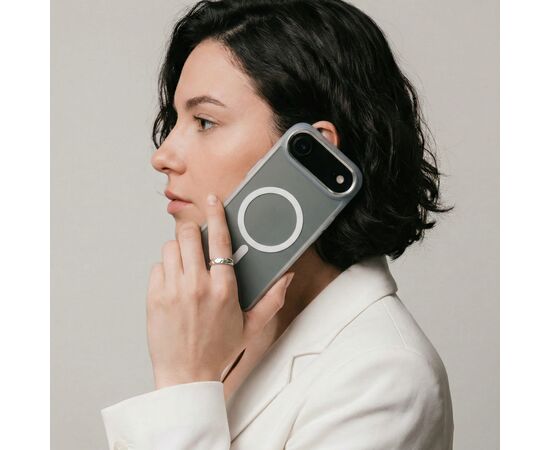 Чохол до мобільного телефона Armorstandart Unit MagCase Apple iPhone 17 Air Clear Silver + Pink Button Set (ARM90584), зображення 6