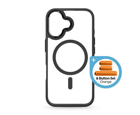 Чохол до мобільного телефона Armorstandart Unit MagCase Apple iPhone 17 Black + Orange Button Set (ARM90579)