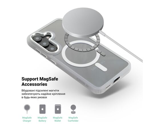 Чохол до мобільного телефона Armorstandart Unit MagCase Samsung S26 5G Clear Silver (ARM88802), зображення 4