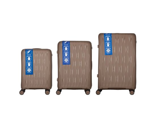 Набор чемоданов 2E M7979 (L+M+S) хакі (2E-PP-M7979-SET3-KH), изображение 3