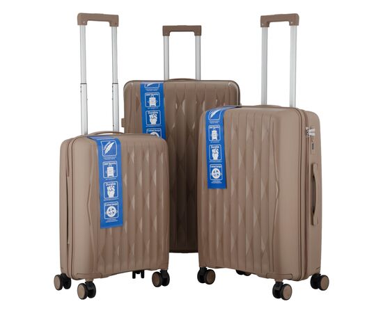 Набор чемоданов 2E M7979 (L+M+S) хакі (2E-PP-M7979-SET3-KH)