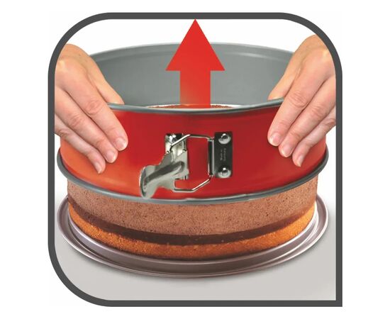 Форма для выпечки Tefal DeliBake, кругла, знімне дно, 27см червоний (J1641474), изображение 4