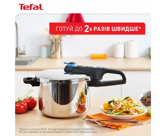 Кастрюля Tefal Secure Trendy Скороварка з паровим кошиком 8л (P2584401), изображение 5