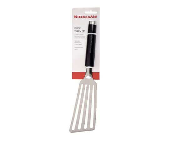 Лопатка кухонна KitchenAid Classic з прорізами 31,8 см чорний (KCG024OHOBE), зображення 3