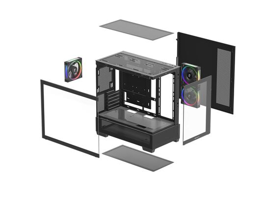 Корпус для ПК Deepcool CG380 3F Black (R-CG380-BKAGM3-G), зображення 10