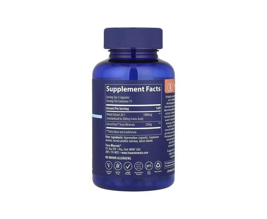 Витаминно-минеральный комплекс Trace Мумие, Shilajit, 150 капсул (TMR00890), изображение 2