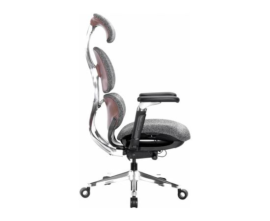 Кресло игровое GT Racer X-819 Gray (X-819 Fabric Wood Gray), изображение 4