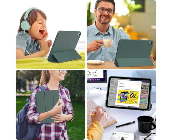 Чехол для планшета BeCover Tri Fold Soft TPU Silicone Apple iPad Air 11" M4 2026 Dark Green (715236), изображение 7