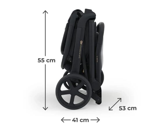 Коляска Kinderkraft Nubi 3 Midnight Black (KSNUBI03BLK0000) (5902533927494), зображення 9