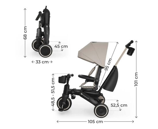 Дитячий велосипед Kinderkraft Jazz 3 Beige (KRJAZZ03BEG0000) (5902533929986), зображення 12