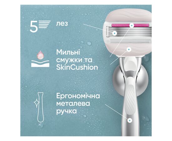 Бритва Gillette Venus PRO ComfortGlide Sugarberry Scented с 3 сменными картриджами + Крючок (8700216970020), изображение 4