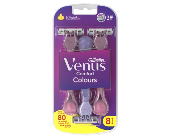 Бритва Gillette Venus Comfort Colours Одноразовые 8 шт. (8006530129954), изображение 2