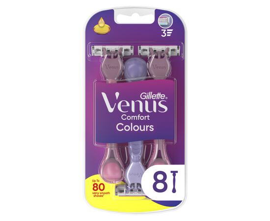 Бритва Gillette Venus Comfort Colours Одноразовые 8 шт. (8006530129954)