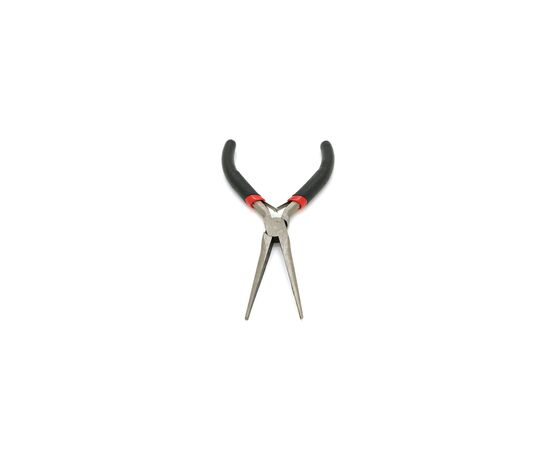 Плоскогубцы Voltronic круглогубцы 4,5-дюймовые, черно-красные ручки, 120мм (YT-VL120R), изображение 3