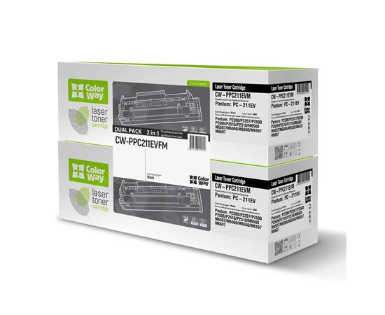 Картридж ColorWay Pantum (PC-211EV) P2200/2207/2506/M6500/M6607 Black, DUAL PACK (CW-PPC211EVFM)