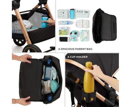 Коляска Kinderkraft 3 в 1 Esme Pro Pure Black (KSESME00BLK300N) (5902533929351), изображение 11