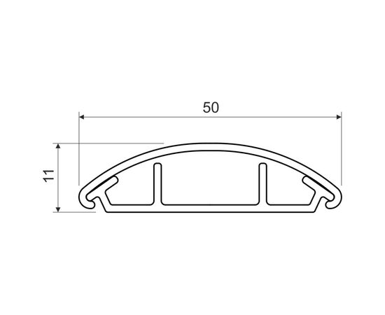 Короб Kopos напольний LO 50_LD 1 метр (куски по 2 метри) (LO 50 LD), зображення 2