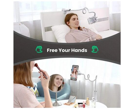 Держатель для смартфонов Ugreen LP113 Multifunction Phone Clip Stand White (30488), изображение 7