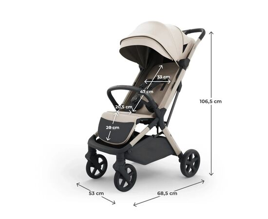 Коляска Kinderkraft Nubi 3 Sand Beige (KSNUBI03BEG0000) (5902533927470), изображение 7