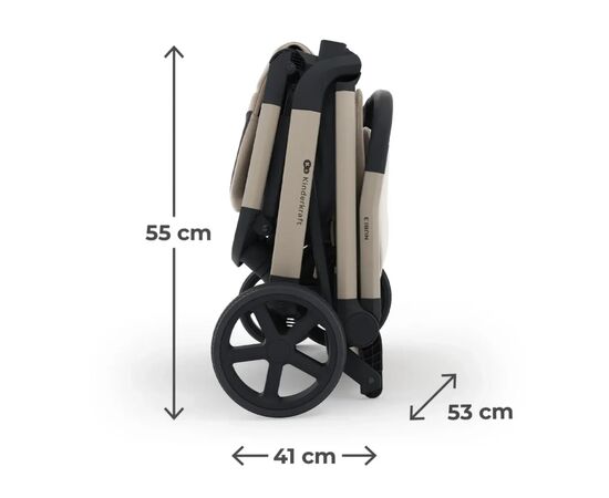 Коляска Kinderkraft Nubi 3 Sand Beige (KSNUBI03BEG0000) (5902533927470), изображение 9