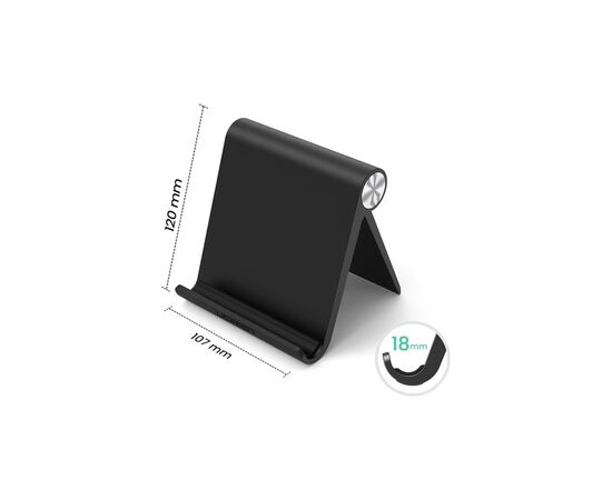 Подставка для планшета и телефона LP115 Multi-Angle Adjustable Portable Stand for iPad Black Ugreen (50748), изображение 5