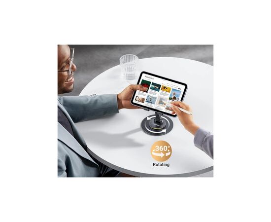 Подставка для планшета и телефона LP805 Swivel & Foldable Multi-Angle Phone Stand Black Ugreen (35152), изображение 6