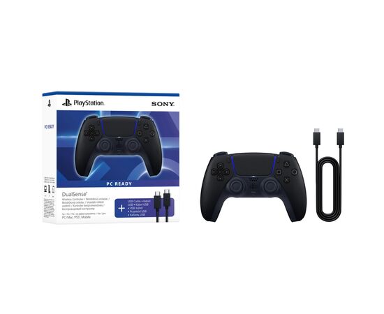 Геймпад Sony Playstation DualSense Bluetooth PS5 Midnight Black (USB-C кабель) (1000051651), изображение 6