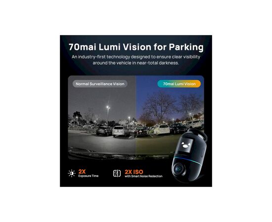 Видеорегистратор Xiaomi 70mai Dash Cam X800-2 Omni 128GB Black +RC14 Rear Camera Set (1152147), изображение 12