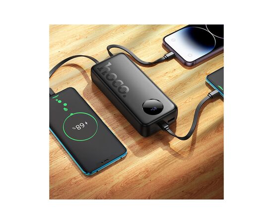Батарея универсальная HOCO 20000mAh, PD/20W, 22.5W, Black (J132A / 42067 / Black), изображение 6