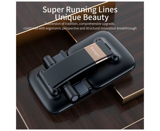 Подставка для планшета и телефона Knight Foldable Desk Mobile Phone Holder Stand (Plastic) Black Essager (EZJZM-QSSJ01), изображение 5