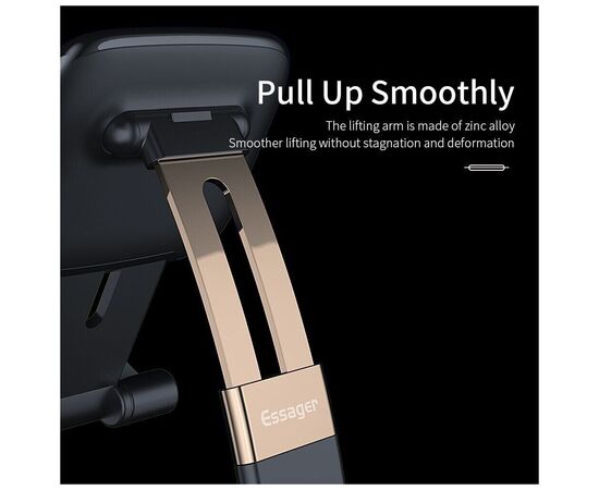 Подставка для планшета и телефона Knight Foldable Desk Mobile Phone Holder Stand (Plastic) Black Essager (EZJZM-QSSJ01), изображение 6