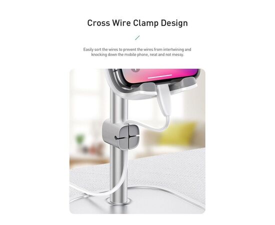 Подставка для планшета и телефона Literary youth desktop bracket Silver Baseus (SUWY-0S), изображение 8