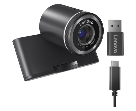 Веб-камера Lenovo QHD Black (4XC1Q25245), зображення 12