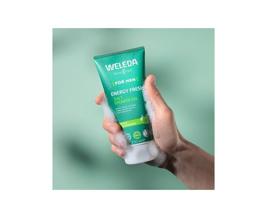 Гель для душа Weleda Energy Fresh Shower Gel 3 в 1 200 мл (7611916558283), изображение 4