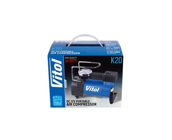 Автомобильный компрессор VITOL K-20 100psi/12Amp/35л (K-20), изображение 8
