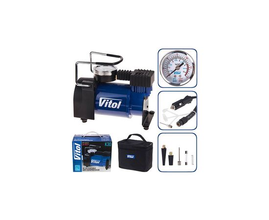 Автомобильный компрессор VITOL K-30 150psi/14Amp/37л (K-30), изображение 4