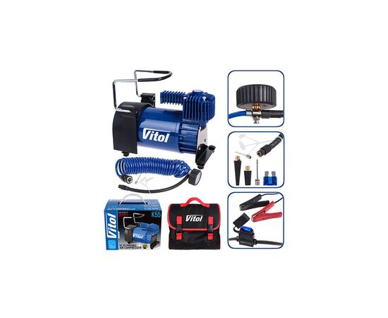 Автомобильный компрессор VITOL K-55 150psi/23Amp /50л (K-55), изображение 8