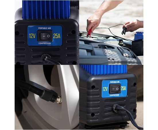Автомобильный компрессор VITOL K-72 150psi/25Amp /90л (K-72), изображение 8