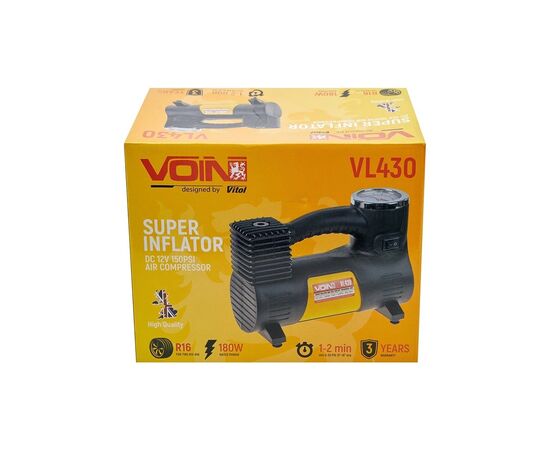 Автомобильный компрессор VOIN VL-430 150psi/14A/40л (VL-430), изображение 10