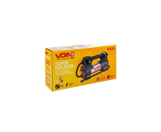 Автомобильный компрессор VOIN VL-530 150psi/15A/40л (VL-530), изображение 7