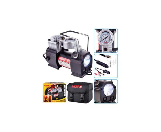 Автомобильный компрессор VOIN VL-550 150psi/15Amp/40л (VL-550), изображение 4