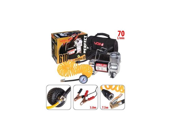 Автомобильный компрессор VOIN VP-610 150psi/23Amp/70л (VP-610), изображение 5