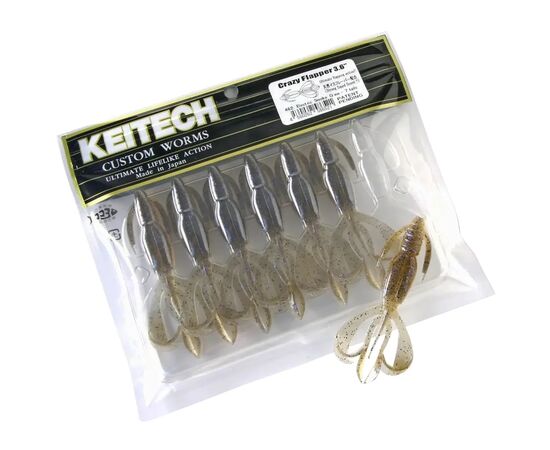Силикон рыболовный Keitech Crazy Flapper 2" (8 шт/уп) EA22 electric silver shi (1551.14.67), изображение 2