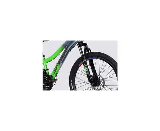 Велосипед Space 24" LYRA DD FR рама-11" AL 2026 сріблясто-зелений (OPS-SP-24-081), изображение 7