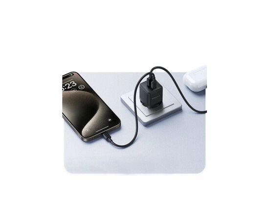 Зарядний пристрій Baseus 1xUSB-C PD20W + 1xUSB + cable USB-C to USB-C white (P10111608113-01), зображення 10
